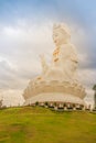 White statue of Guanyin at Wat Huay Plakang, Chiang Rai, Thailand