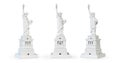 White Statue of liberty isolated. Symbol of NY and USA