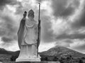 White statue of Saint Patrick Royalty Free Stock Photo