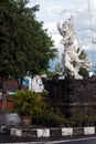 White Statue at the street in Bali