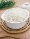 White steamed rice in bowl