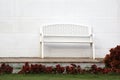 White steel bench