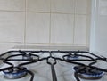 White Color Steel Metal Gas Stove Cooking On Syn-gas Natural Gas Propane Butane Fuel Four Gas Burners Big Small Size