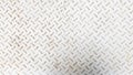 White steel sheet with embossed diamond pattern, used for floors and industrial building. White vintage steel plate useful as Royalty Free Stock Photo