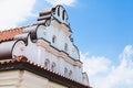 White stepped gable old mansion Royalty Free Stock Photo