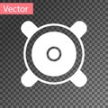 White Stereo speaker icon isolated on transparent background. Sound system speakers. Music icon. Musical column speaker