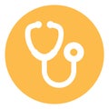 White stethoscope, icon