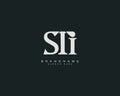 Modern STI Monogram Lettermark Logo for Branding Royalty Free Stock Photo