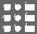 White stickers with numbers Royalty Free Stock Photo