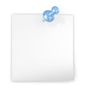 White sticky note.