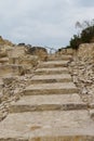 white stone antique stairs going up