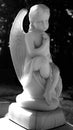 White Stone Child Angel with Wings