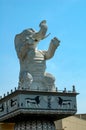 White stone elephant on High Land Center in Los Angeles