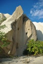 White stone formation in Cappadocia