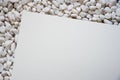 White stone frame border background Royalty Free Stock Photo