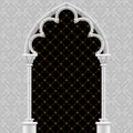 White stone gothic gate with classic decorative background Royalty Free Stock Photo