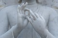 White Stone Hand of Buddha Statue