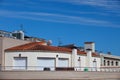 White stone house with red tiled Royalty Free Stock Photo