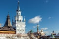 White-stone Kremlin in Izmaylovo in Moscow Royalty Free Stock Photo