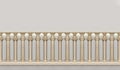 White stone or marble balustrade with balusters and handrails. Royalty Free Stock Photo