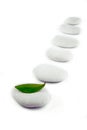 White stone pebble zen path Royalty Free Stock Photo