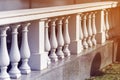 White stone railing Royalty Free Stock Photo