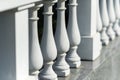 White stone railing Royalty Free Stock Photo