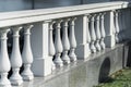 White stone railing Royalty Free Stock Photo