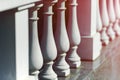 White stone railing Royalty Free Stock Photo