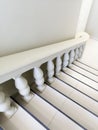 White stone staircase to the floor in a chic house Royalty Free Stock Photo