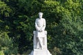 White stone statue of Helmuth von Moltke the Elder near the Berlin Victory Column in the Tiergarten in Berlin, Germany