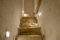 White stone steps inside the bell tower Royalty Free Stock Photo