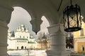 White stone vaults of the Rostov Kremlin Royalty Free Stock Photo