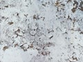 White stone wall texture. Cracked paint on a concrete wall. Peeling white paint. Painted wall with abstract patterns of cracks and Royalty Free Stock Photo