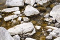 White stone and water