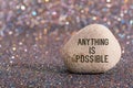 Anything is possible on stone Royalty Free Stock Photo