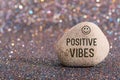 Positive vibes on stone Royalty Free Stock Photo