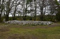 White Stones Stacked in a Cairn in Scotland Royalty Free Stock Photo