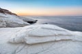 White Stones on sunrise, Monagroulli village, Cyprus Royalty Free Stock Photo