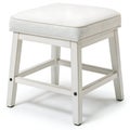 White Stool Isolated on White Background, Minimalist Furniture Royalty Free Stock Photo