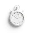 White Stopwatch with Two Pushers and a Dial on a White Background timer time Royalty Free Stock Photo