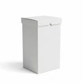 White storage box with lid isolated on white background Royalty Free Stock Photo