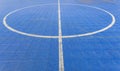 White Straight and circle line on Futsal field Royalty Free Stock Photo