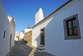 White street of Monsaraz at sunset, Portugal, southern Europe Royalty Free Stock Photo