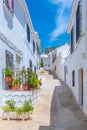 White street in the Zuheros village in Spain. Royalty Free Stock Photo