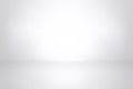 White studio background. Abstract empty room with soft light product. Simple grey neutral backdrop. Line horizon. Gray gradient Royalty Free Stock Photo