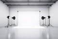 White Studio Background with Spotlight, Professional Product Photography