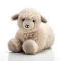 A white stuffed sheep