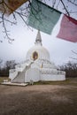 White stupa in hungary, Zalaszanto Royalty Free Stock Photo