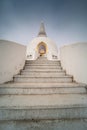 White stupa in hungary, Zalaszanto Royalty Free Stock Photo